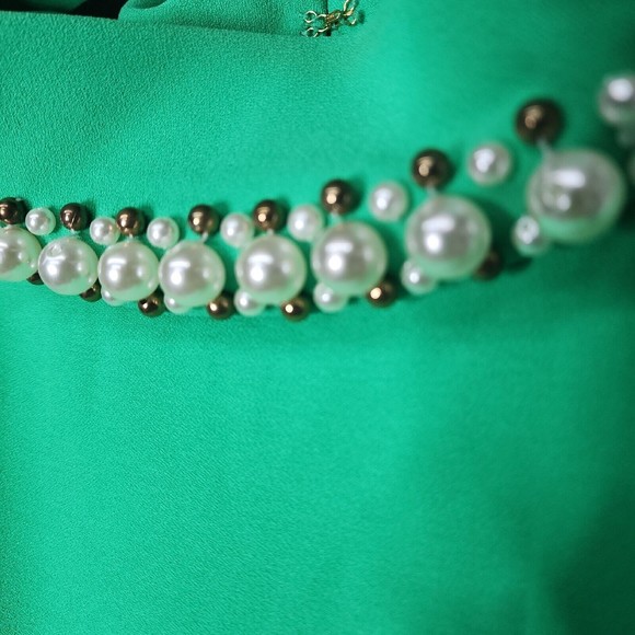 LILY PULITZER Women's Size 14 Portia Embellished Mock Neck Shift Dress - Picture 4 of 12